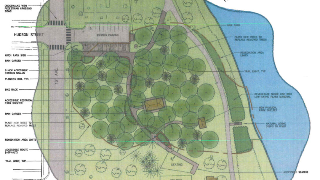 The Eau Claire City Council-approved a plan for Owen Park. See a big version.