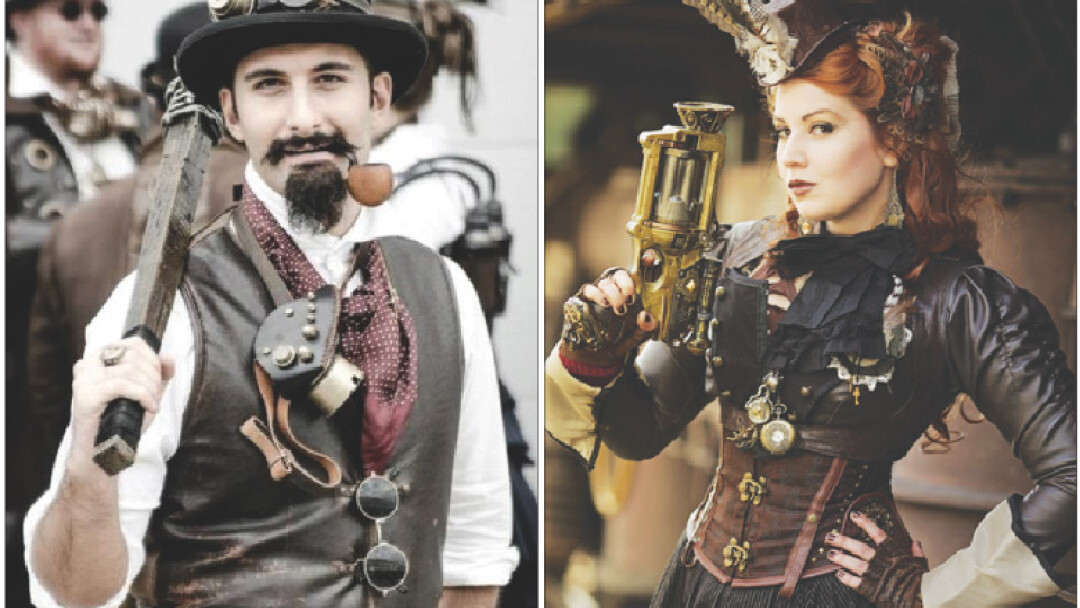 FEELING STEAMY, PUNK? Above: Some great examples of steampunk style you might see at the LogJam.