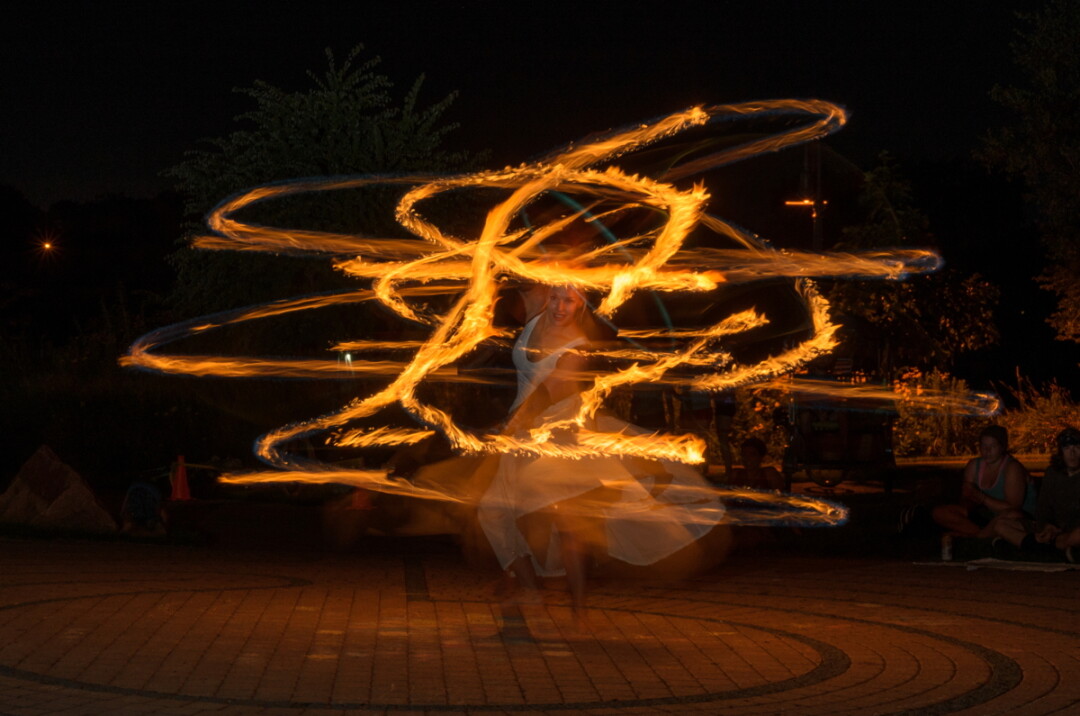 HOT HOT HEAT. The Torch Sisters – a local troupe of fire spinners – heated things up on the Phoenix Park Labyrinth following the Sounds Like Summer Concert Series on Thursday, July 29.