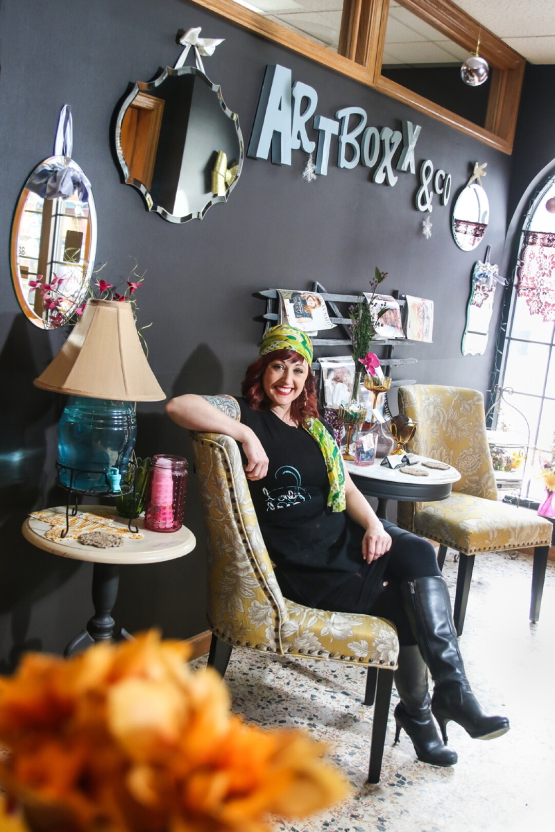 THESE BOOTS WERE MADE FOR STYLIN’. Nikki Luft owns ArtBoxx Salon &amp; Co. in downtown Eau Claire.