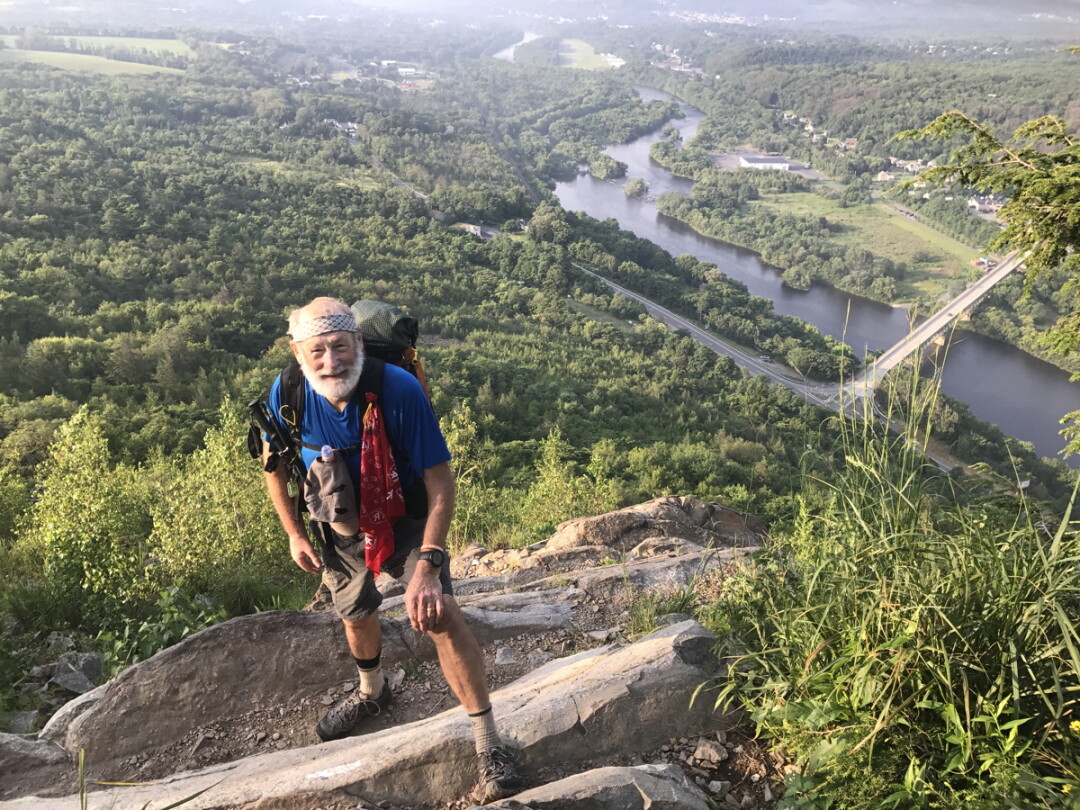 A WALK ABOVE THE WOODS. If all goes as planned, Ron Buckley of Eau Claire will complete his 2,200-mile hike of the Appalachian Trail in October.