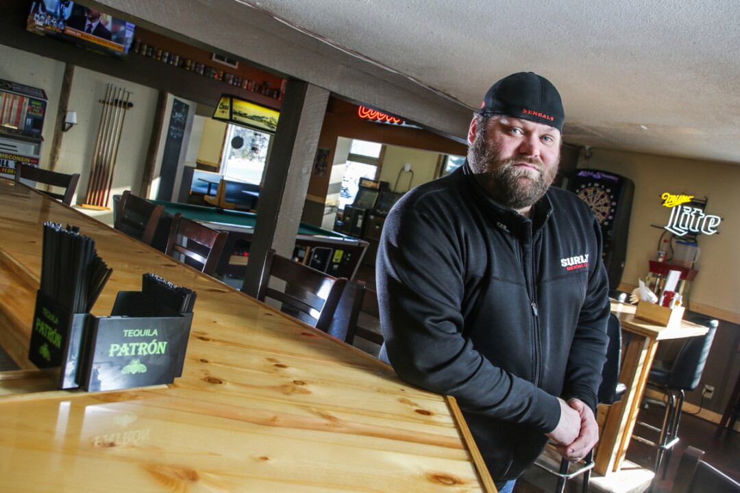 HE’S GOT IT LOCHED DOWN. Jordan Hedrington, owner of Eau Claire restaurant Bug Eyed Betty’s, recently purchased Glen Loch Saloon in Chippewa Falls. 