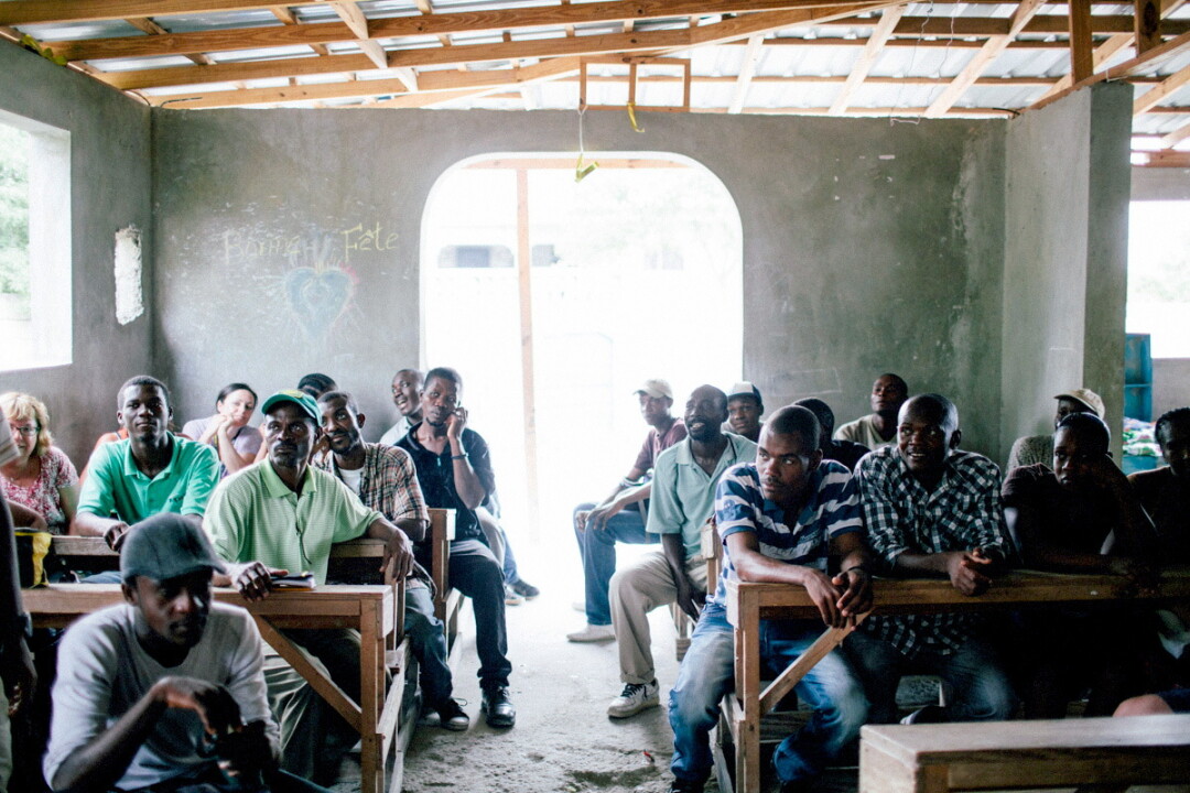 LEARNING ON THEIR MINDS. Students at the English in Mind Institute in Port-au-Prince, Haiti.