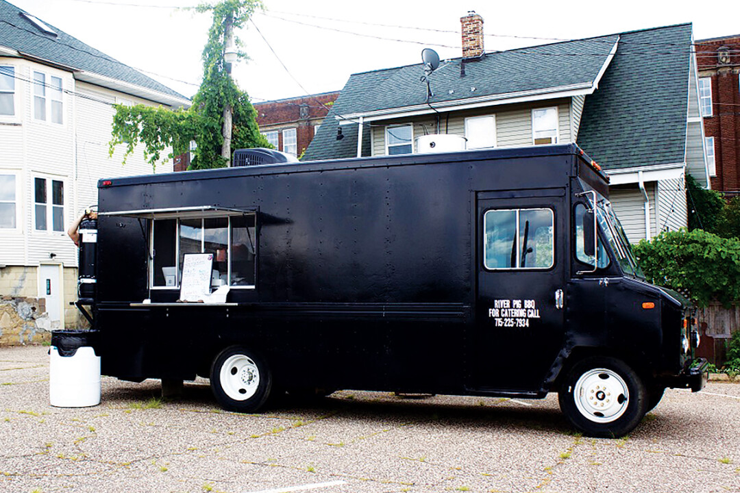 BIG TRUCK, BIG TASTE. River Pig BBQ is a new food truck from chef and operator Josh Steinmetz. Standard menu items include loaded tots, nachos, tacos, and brisket.