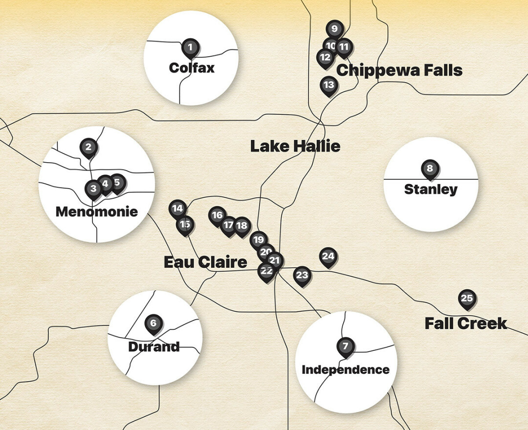This handy map can help you find antique shops across the Chippewa Valley. (Click for a bigger view.)