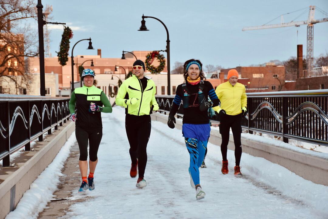 COMING TOGETHER: On Rongstad's runs, he would routinely invite other athletes to join him on his expeditions to bring the runners of the city together. (Submitted photo)