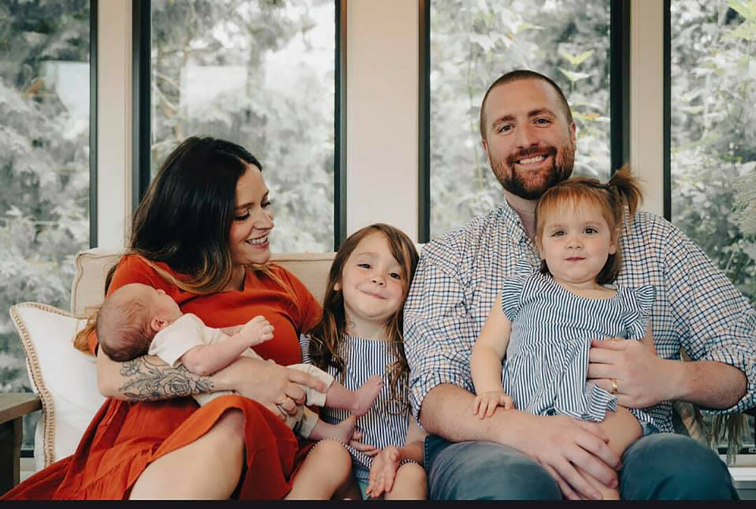 Jill Keiser pictured with her husband and three children.