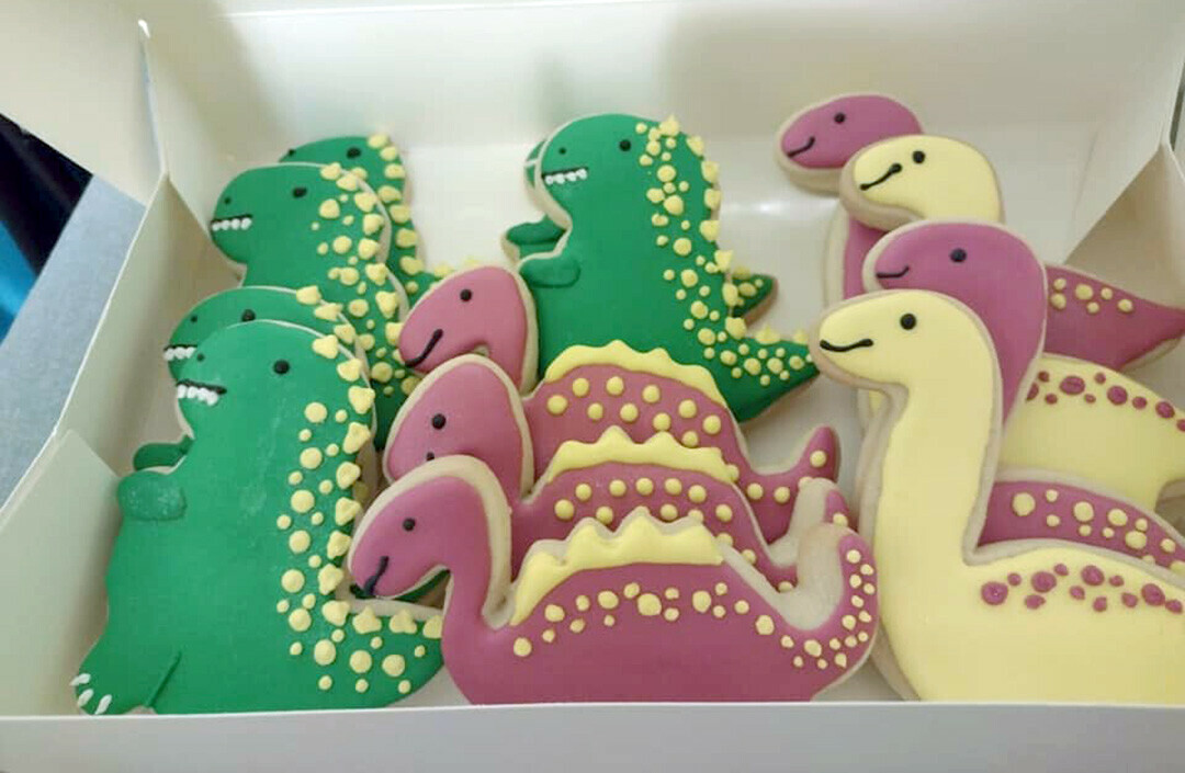 DELICIOUS-LOOKING DINOS. One example of the family made Happy Cookie Day creations. (Submitted photos)