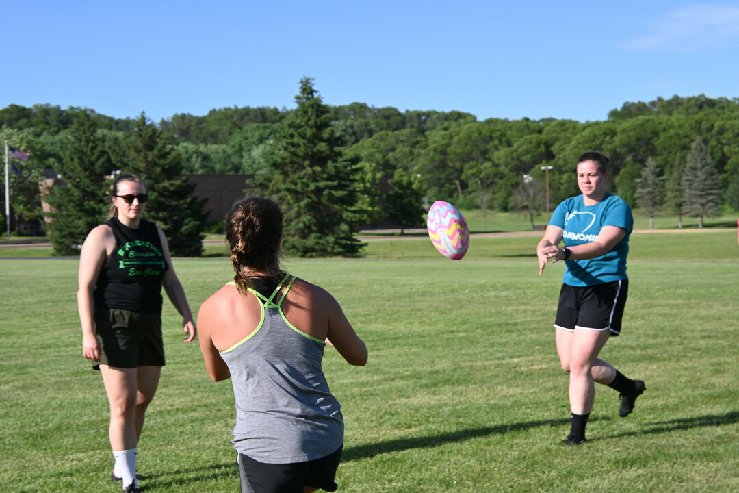 SOMETHING FOR EVERYONE. The Chippewa Valley Vipers Women's Rugby Team holds practices on Tuesdays for anyone who wants to play.