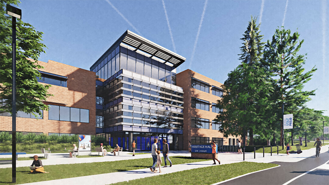 A proposed renovation of Heritage at UW-Stout will include improvements to the exterior and interior of the building. /