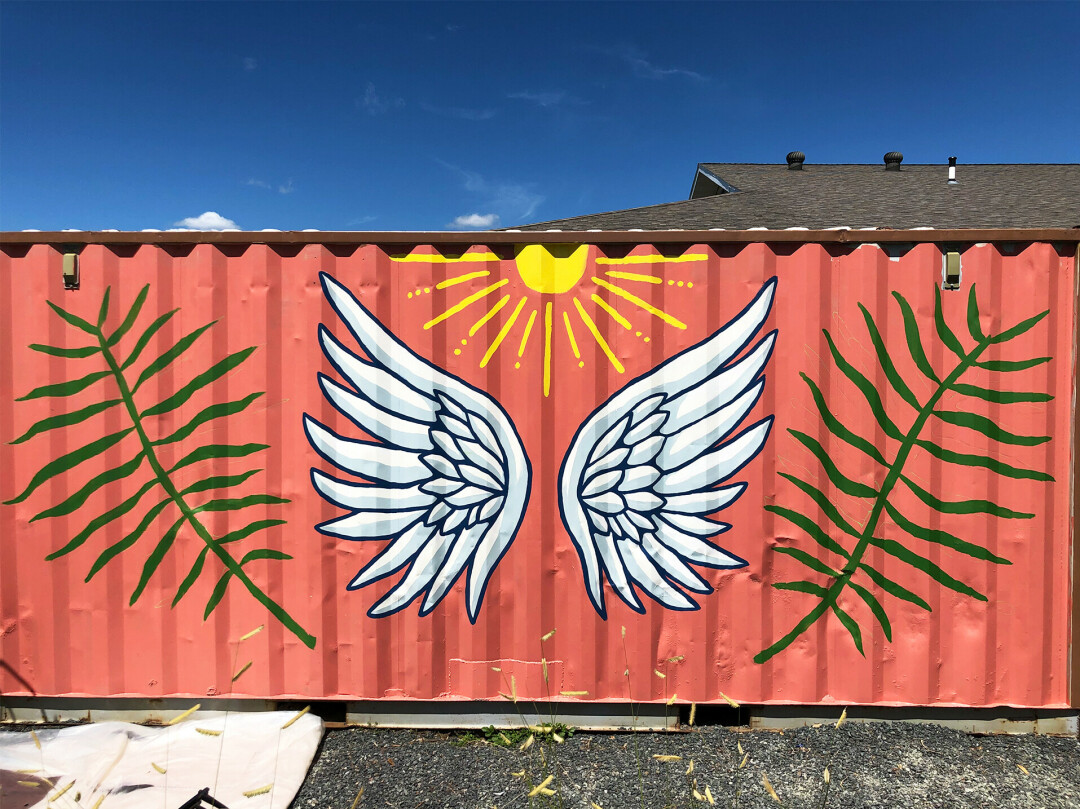 (WING)SPANNING ART. The local garden center is getting two murals around its grounds thanks to a local artist, and employee. (Photo contributed by artist)