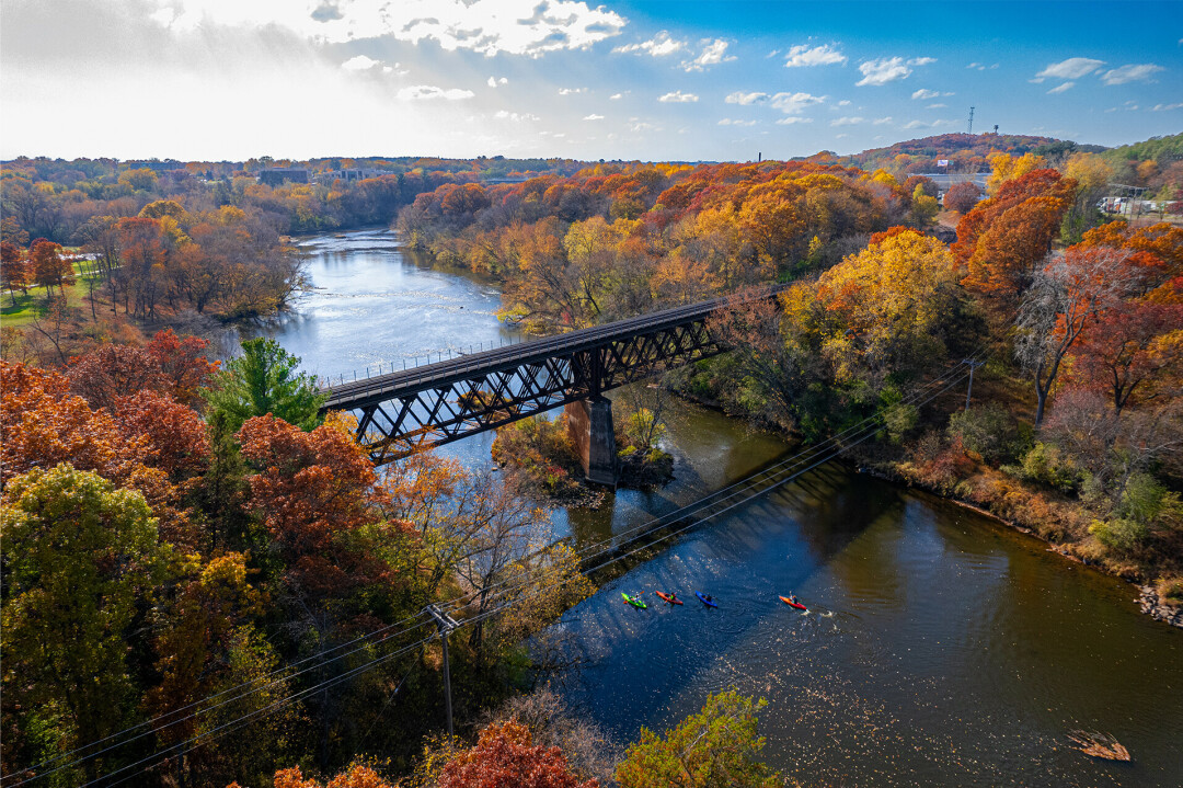 East side of Eau Claire in the fall. (Photo by Up, Up, and Around)