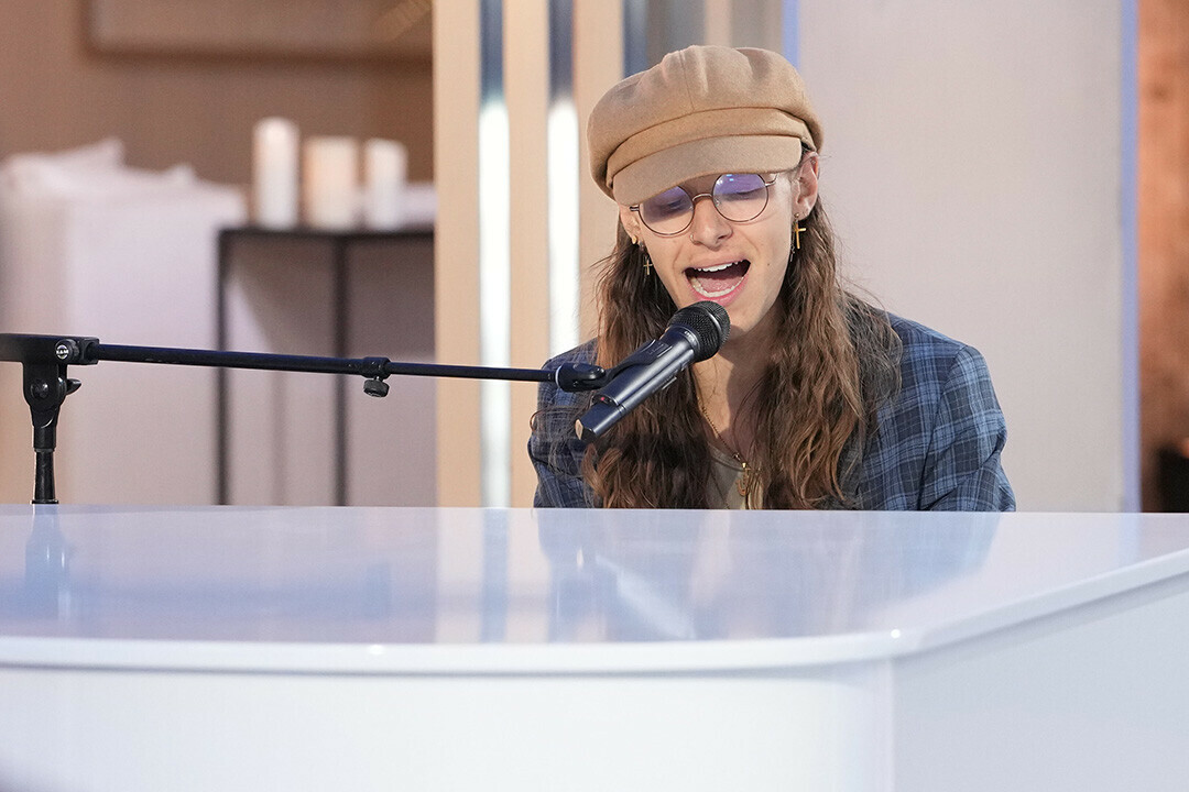 IDOL TIME. Chippewa Falls native CJ Rislove auditions on the latest episode of American Idol, which will air Sunday, March 3. (Photo via Disney/Eric McCandless)