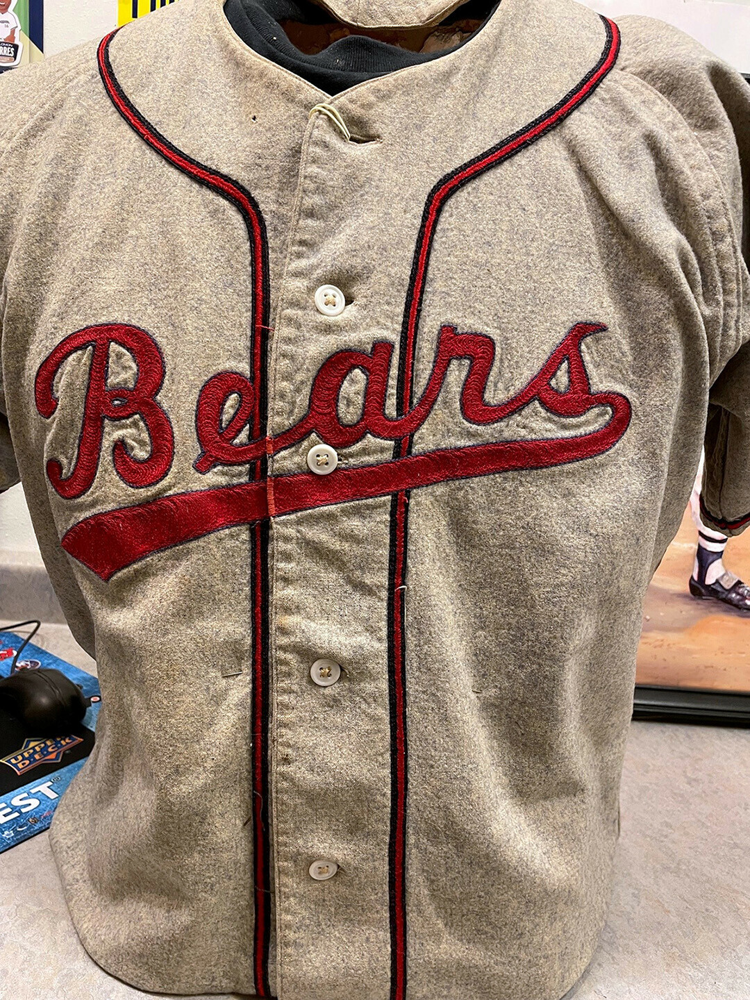 This 1952 Eau Claire Bears jersey is part of the collection of Eau Claire Baseball Committee