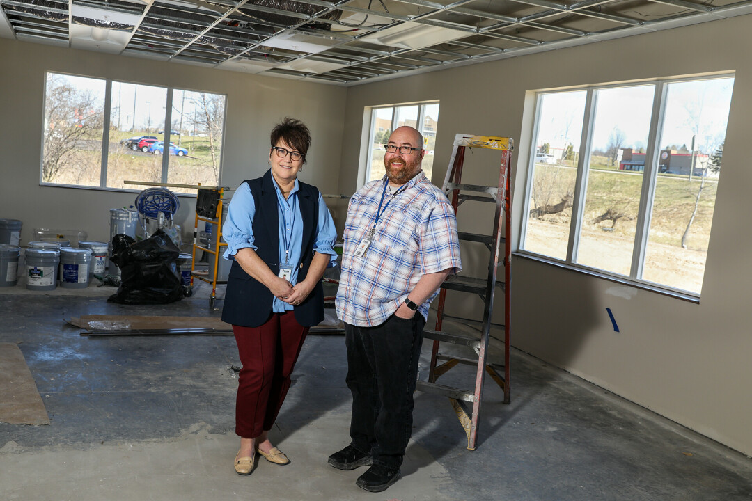 OPENING MINDS, HEALING HEARTS. Kim Jensen, resident intake counselor (left), and Chris Hedlund, program director, at Hope Gospel Mission’s new Learning Center.