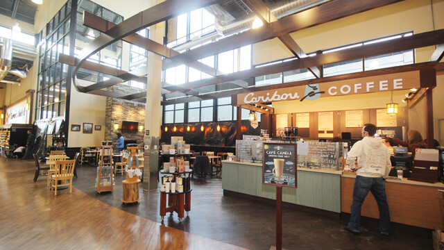The in-store Caribou Coffee.