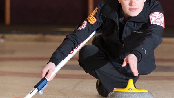 UW-Eau Claire student Julie Lilla recently took second in the Junior National Curling Championship	s.