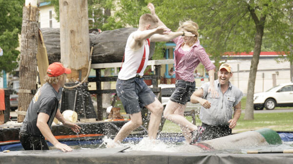 THE LOG DAYS OF SUMMER. On Saturday, May 19 Main Street of Menomonie organized Summer Daze, which is a new festival focusing on the community and embracing its heritage. They had activities for all ages throughout the weekend, including a Lumber Jack competition.