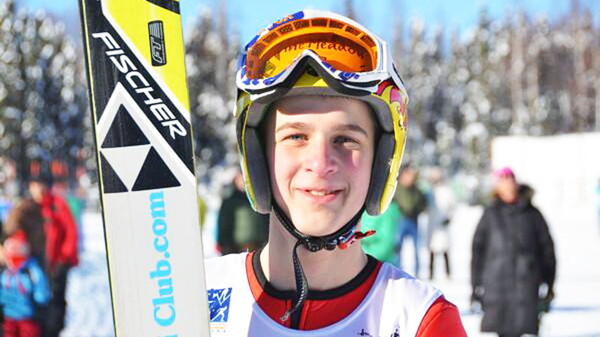 Flying Eagles Ski Club member Fred Running of Eau Claire recently competed at the ski jumping junior nationals in Alaska.