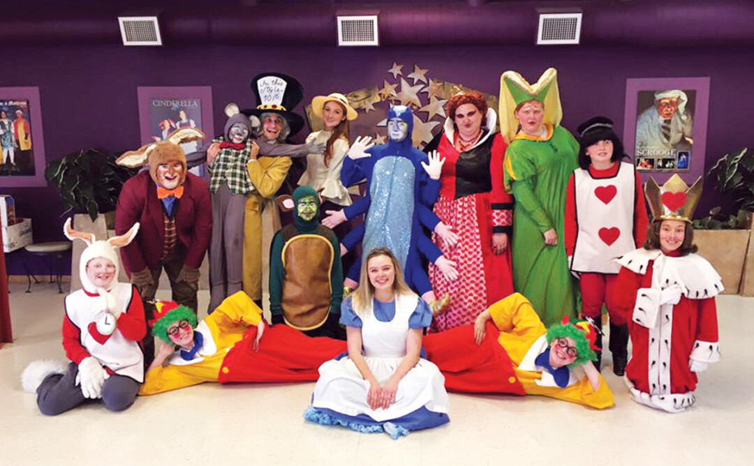 The cast of the ECCT production of Alice in Wonderland.