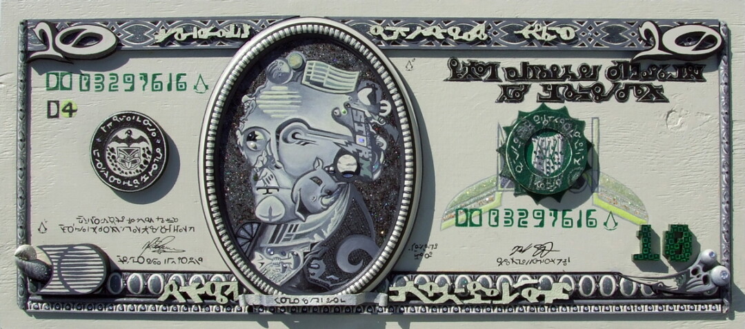 A PICTURE OF MONEY TALKS A THOUSAND WORDS. Medium of Exchange: The Art of Cash has an opening reception at the Janet Carson Gallery on March 31. 