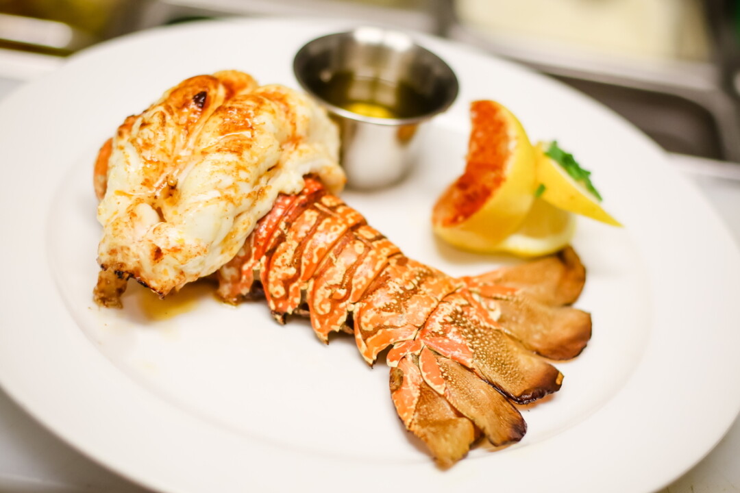 Lobster tail with clarified butter