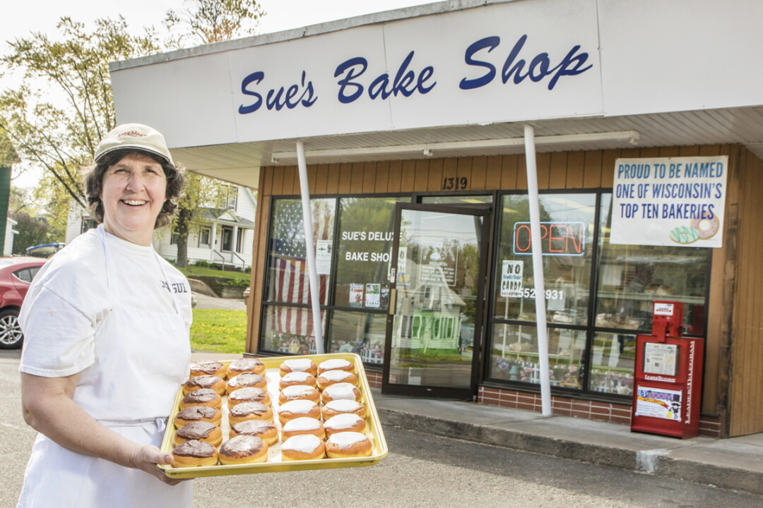ANONE FEEL LIKE TAKIN’ TO BAKIN’? Sue Ranney has whipped up tasty treats at Sue’s Bake Shop for almost 20 years, but is now looking for a new owner to step in.