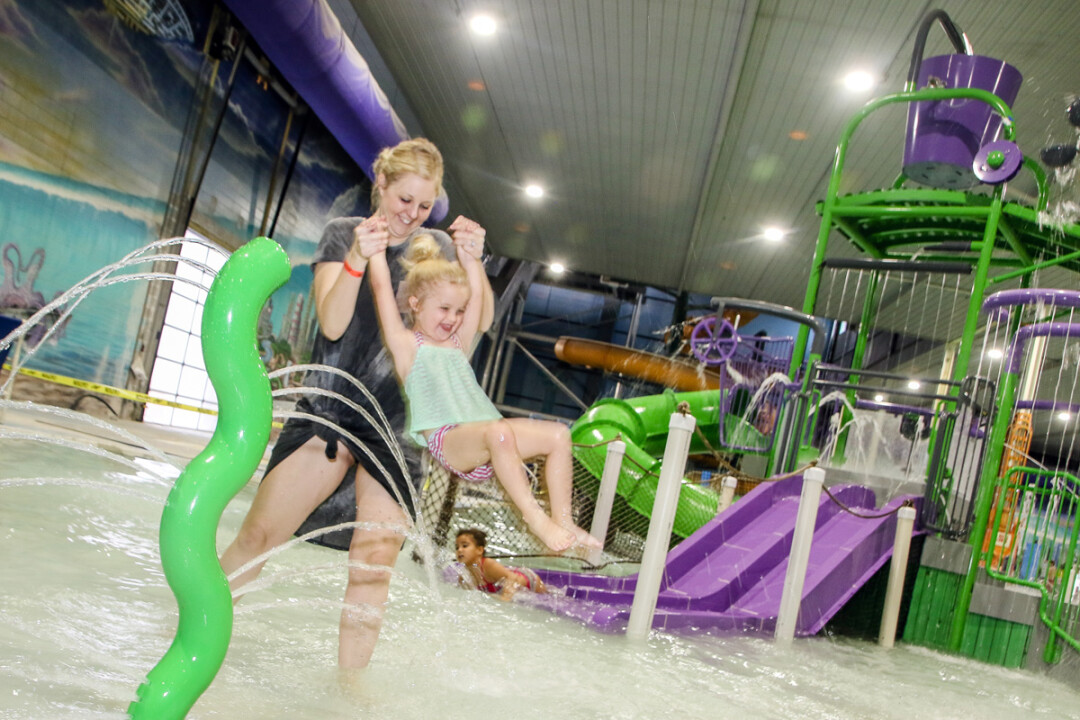 HAVE A BASH WHILE YOU SPLASH. New additions to Eau Claire’s Chaos Water Park will include interactive slides, dump buckets, spray and squirt guns, and more.