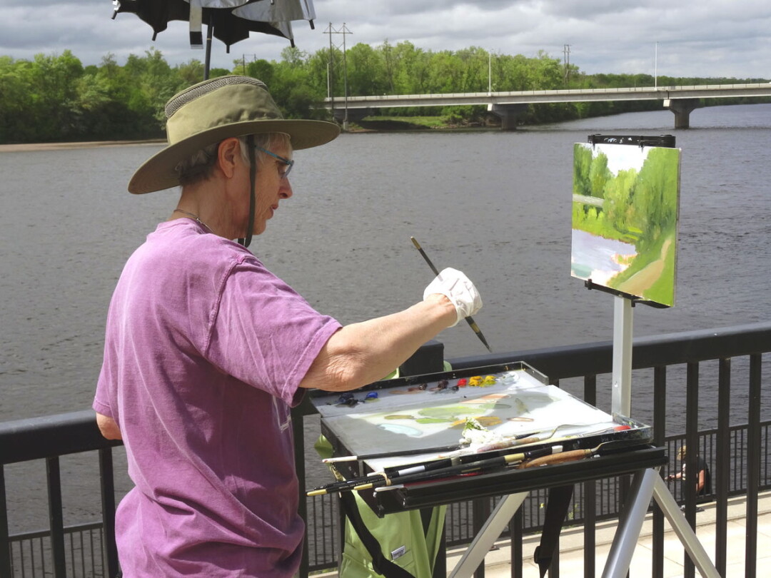 AIR BRUSH. A participant in a previous Go Paint! event captured scenery along the Chippewa River near Durand.