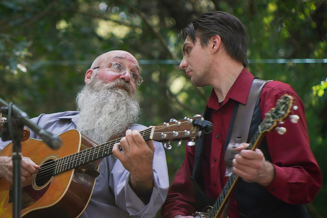 THE LOOK THAT SAYS “BLUEGRASS.” The WHYS Radio Bluegrass Festival returned to Lake Altoona County Park on Saturday, August 17, featuring the Seeger Boys (pictured), Olive Sings, The Lowest Pair, the Root Tappers, Noah John, Woodland Spring, and the No Man’s String Band.