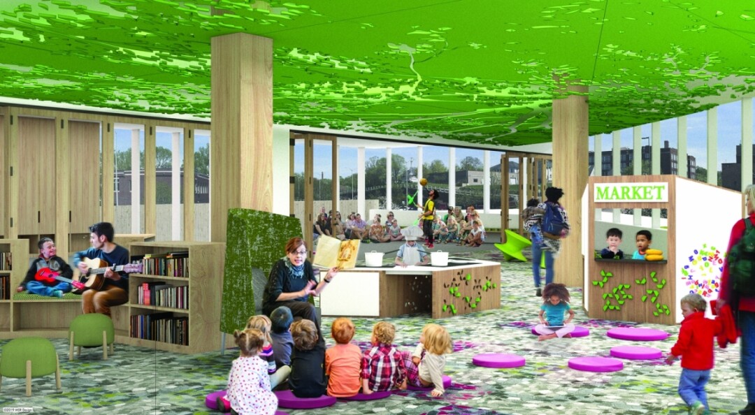 A proposed design for the Youth Services area of the library.