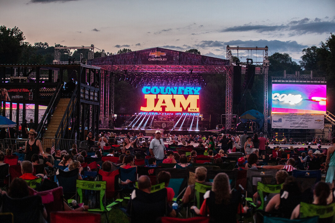 The stage at Country Jam USA in July 2019.