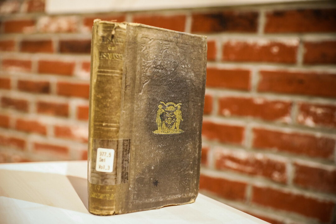 Every good archivist has an old book or two on hand, and Jodi Kiffmeyer from the Chippewa Valley Museum is no different. This 1854 book is the oldest one in the Chippewa Valley Museum's collection!
