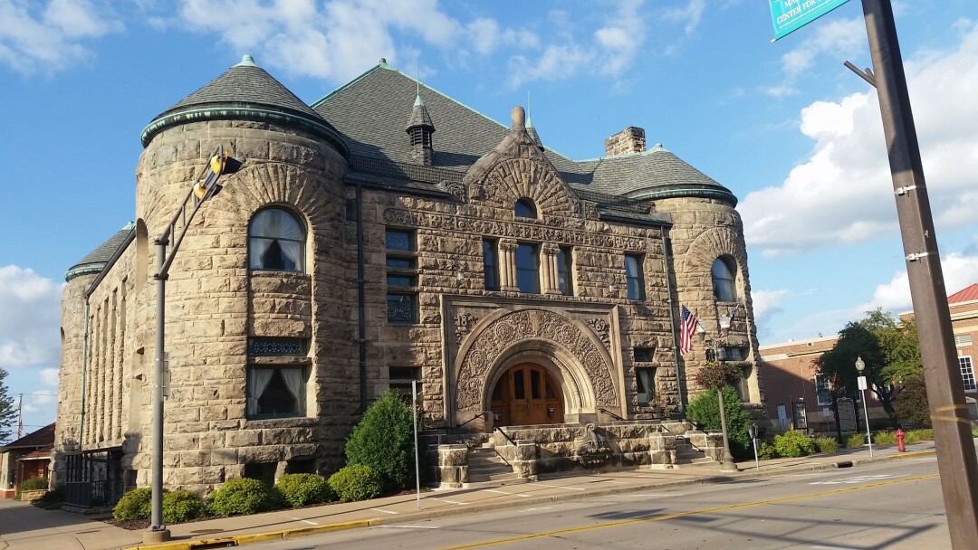 The Mabel Tainter Center for the Arts is a landmark in downtown Menomonie.