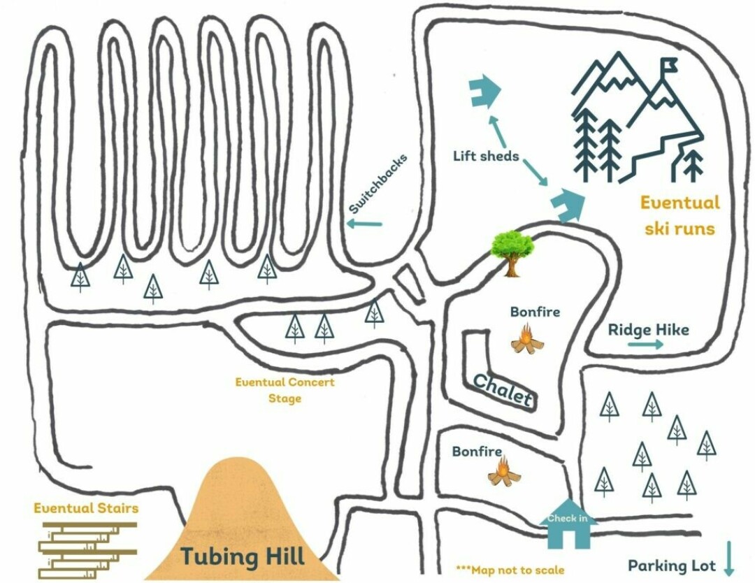 A map of what WoodWind Park will look like once competed. Courtesy of the Frank family.