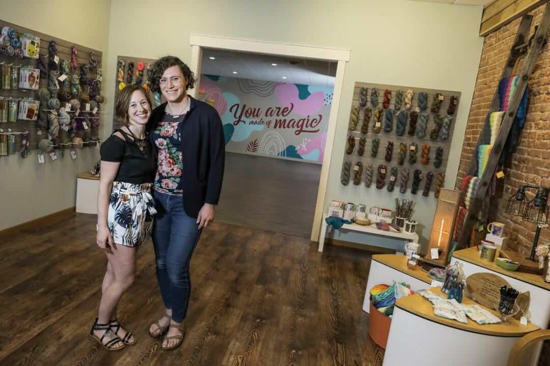 KNIT HAPPENS. Katie and Britney Bushman have wanted to open a fiber arts and crafting supply store for years. 