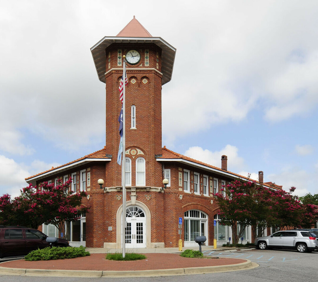 Eau Claire Town Hall and Survey Publishing Company Building in Eau Claire, South Carolina. (Photo by 