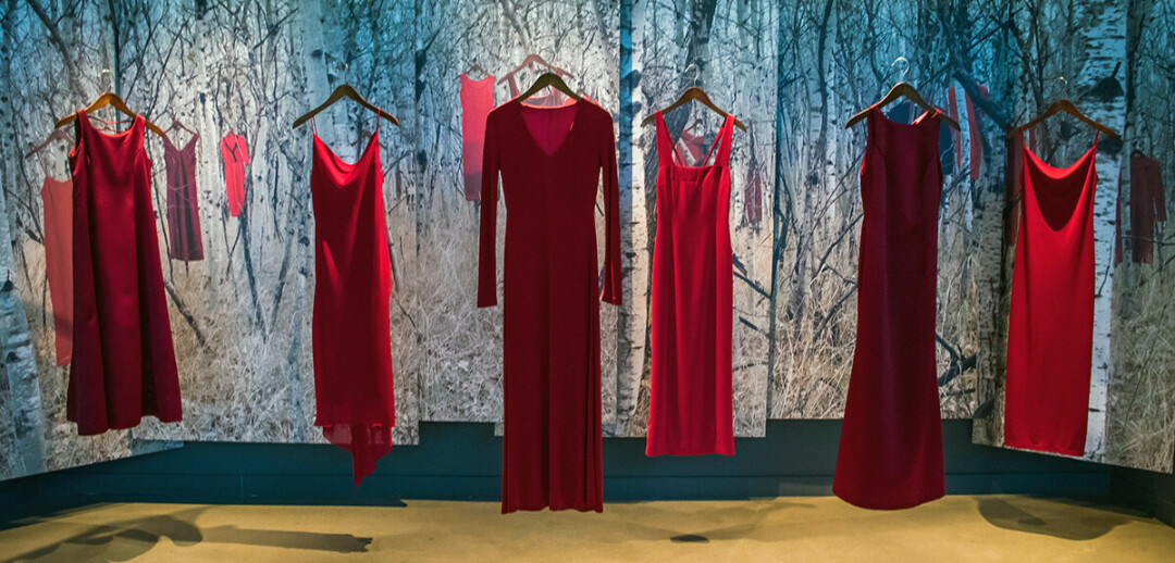 A Red Dress display in Winnipeg, Manitoba, in 2017. (Photo by Ted McGrath | CC BY-NC-SA 2.0)