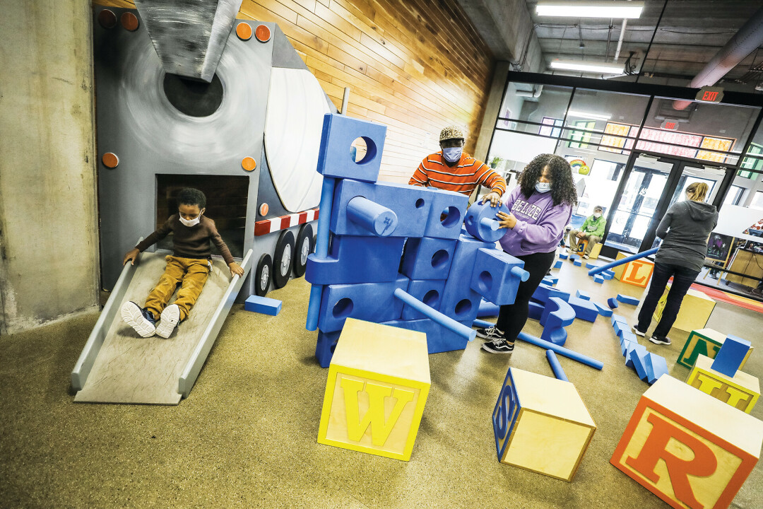 New play places courtesy of the Children's Museum of Eau Claire will bring the fun to neighboring cities next year. Photo by Andrea Paulseth.