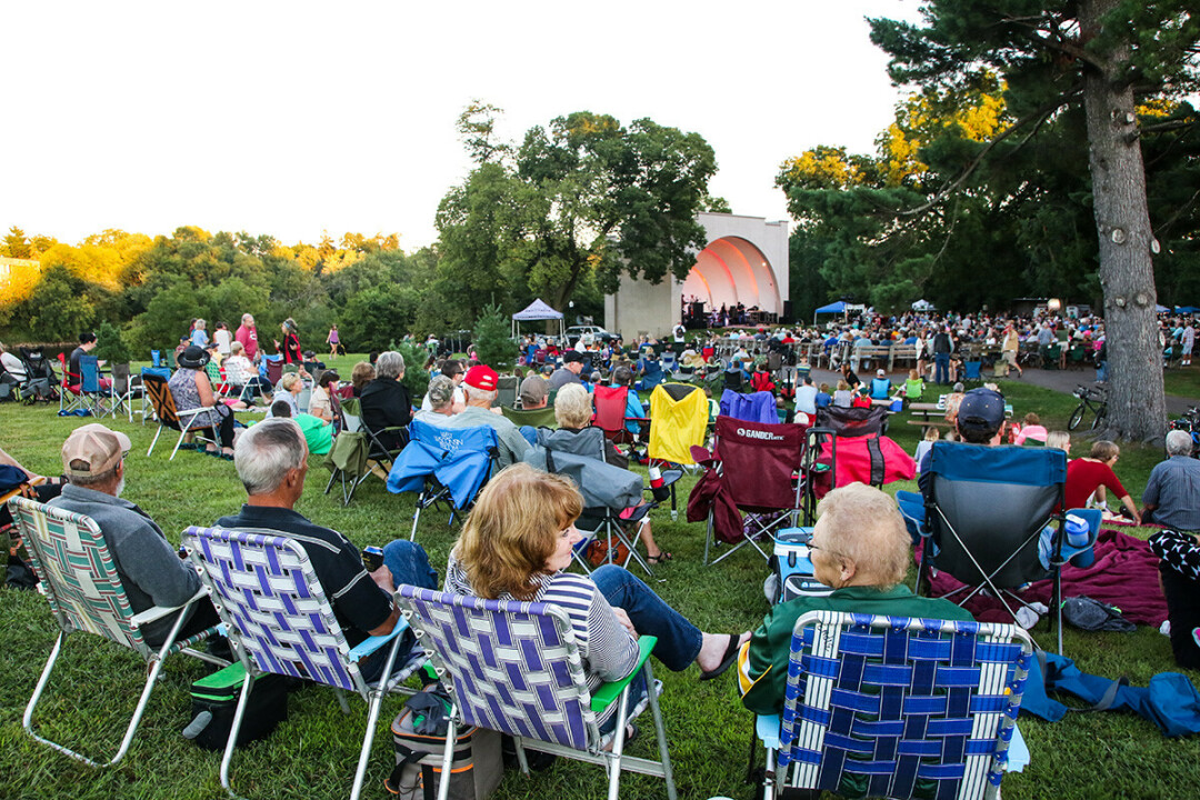 TUESDAY? BLUES DAY! Tuesday Night Blues at the Owen Park Bandshell in Eau Claire. (Photo by Andrea Paulseth)