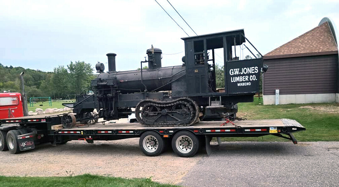 PAST IN THE PRESENT. One of the big attractions at Pioneer Days, Aug. 12-14, will be an original Phoenix log hauler like this one, a steam-powered, off-road vehicle that was built right here in Eau Claire.  (Image via Facebook)