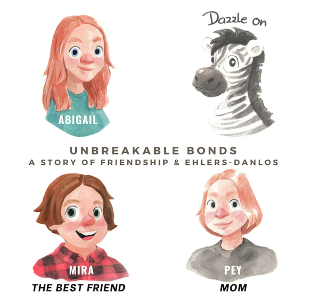UNBREAKABLE. For Pey Carter and her daughter, Abigail, their chronic disorder is just part of life – but not everyone knows what Ehlers-Danlos Syndrome is, and it can be hard to explain. Pey's new picture book aims to help people understand.