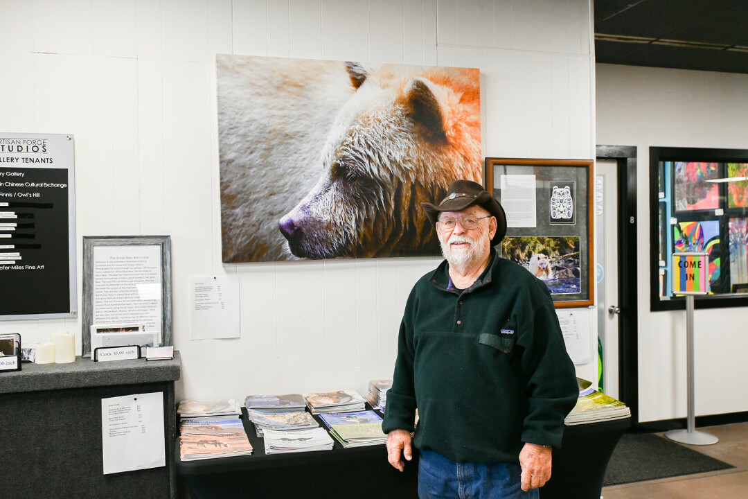 THAT'S THE SPIRIT, BEAR! Jim Backus's photography exhibit on spirit bears is being shown at Artisan Forge from now until the end of May.