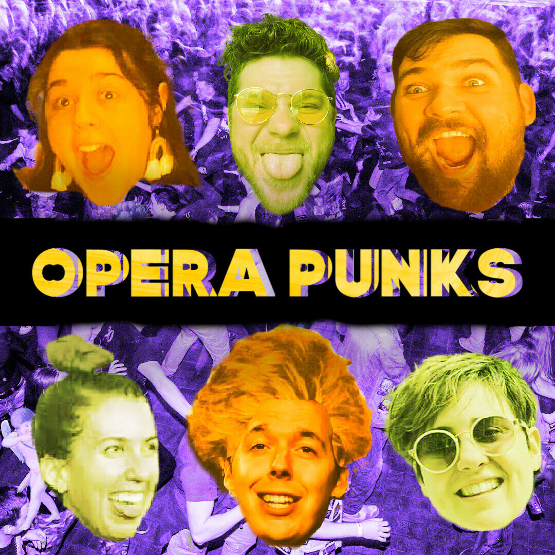 A NIGHT AT THE OPERA. E.C. native Kelly Shuda (top center) is part of the improv musical troupe Opera Punks. (Submitted image)