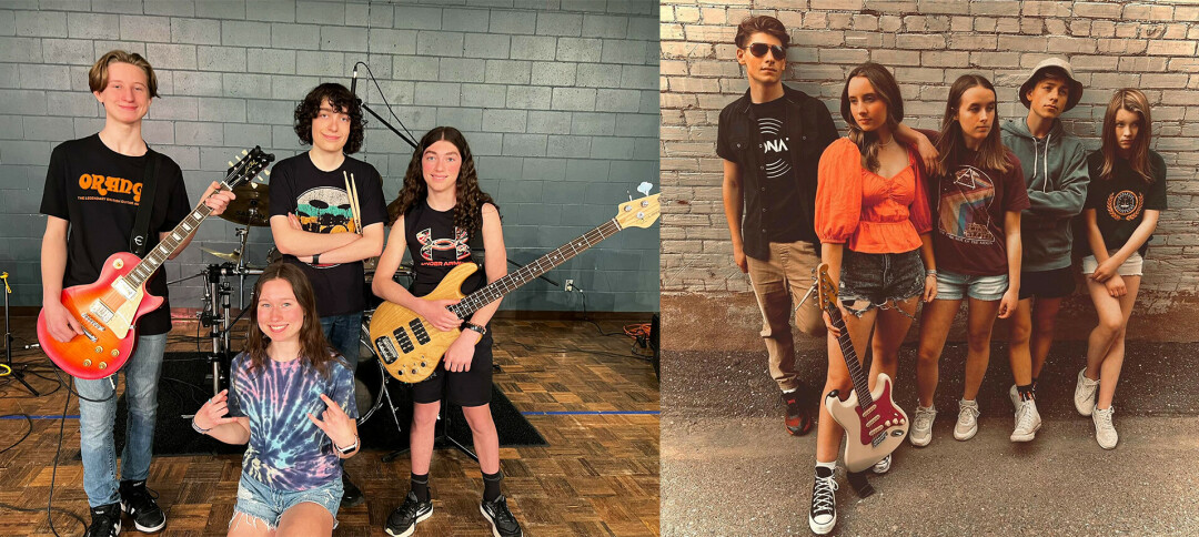 THE VALLEY ROCKS. Two Chippewa Valley youth bands – 30 Minute Difference (left) and Resonate (right) – made the final cut for this year's Rockonsin competition and will perform at Summerfest. (Photos via Facebook, Instagram)