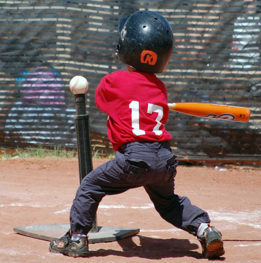 RIGHT IN THE STRIKE ZONE. A tee-ball league for the 4- to 6-year-old age group will start later this summer in Chippewa Falls. (Photo by xxxx | xxxx)