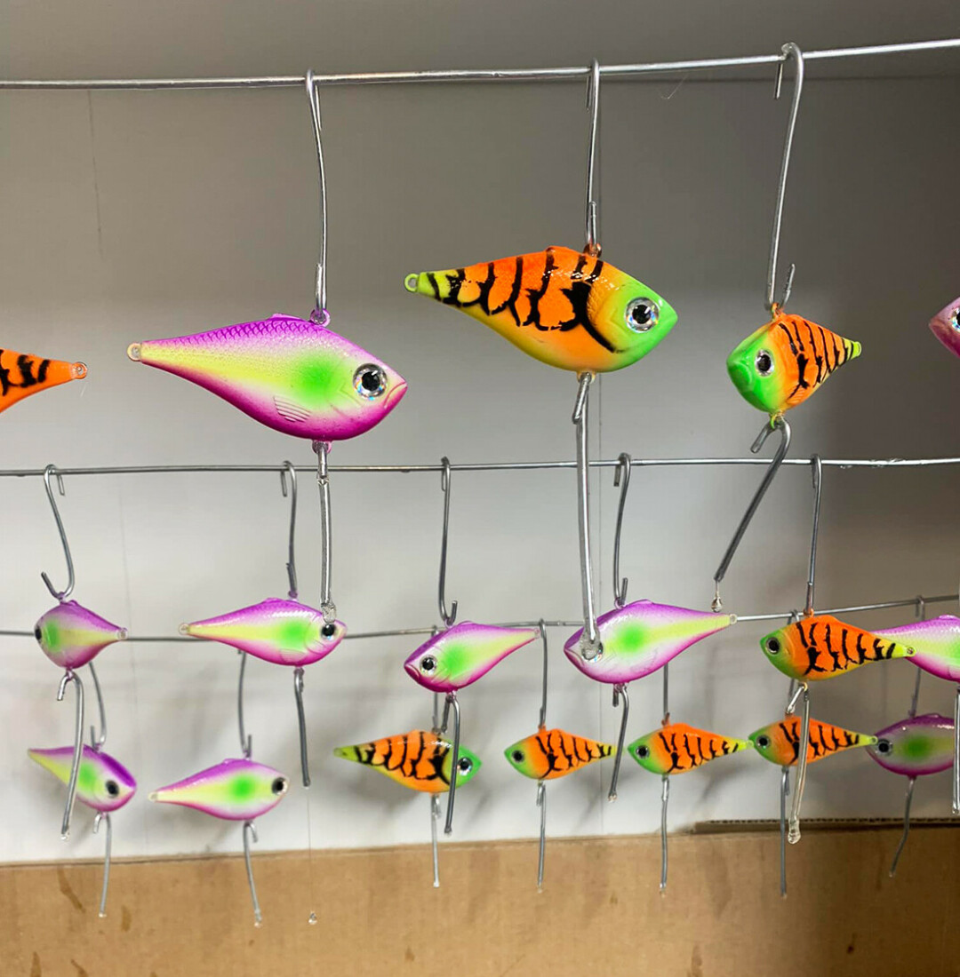REEL 'ER IN! Local and longtime fisherman Michael VatterCan has been crafting and selling custom lures for eight years. (Photos via Facebook)