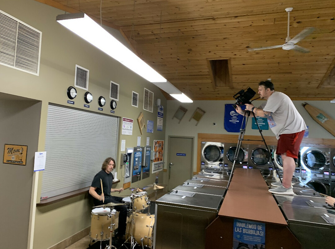 SONGS & SUDS. Express Laundry in Eau Claire was turned into a music video shoot for Minneapolis-based band, John Forrest & The Model Citizens and director Adam Dunn. (Submitted Photos)