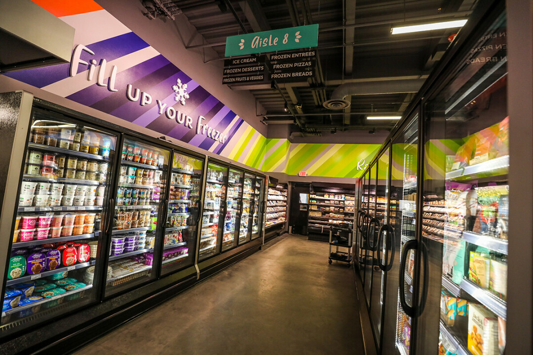 Among the new store's features is an expanded frozen food section.