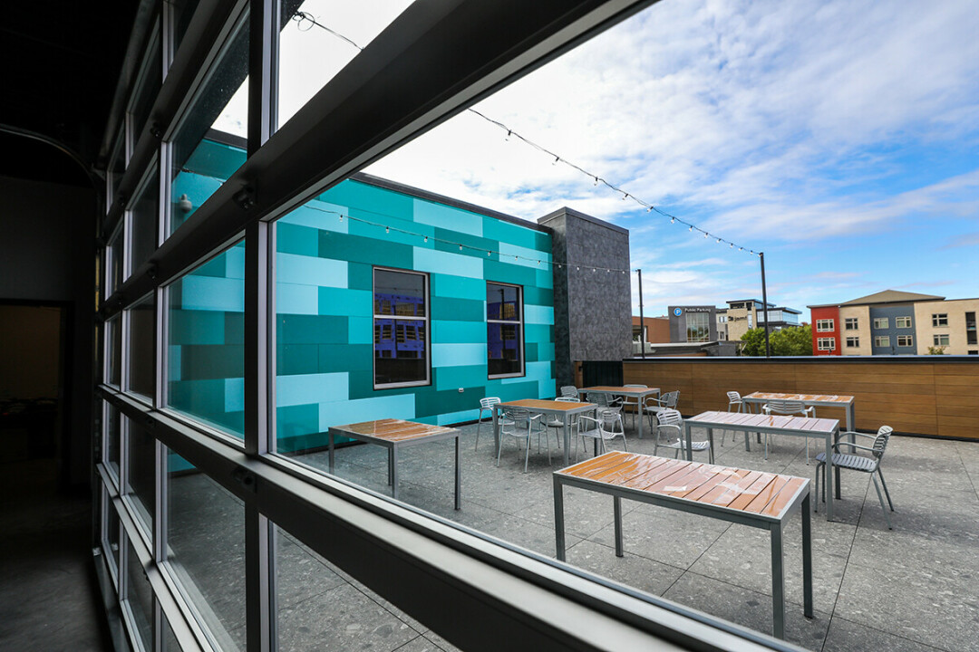 The new co-op's upper level includes rooftop seating.